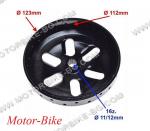 МАХОВИК ЗА СЪЕДИНИТЕЛ ЗА СКУТЕР 2T 50/90 - КИУЕЙ, СИМ, ЦПИ, ЯМАХА 90 - Ф112мм TUNING (ВЕНТИЛИРАН)-4